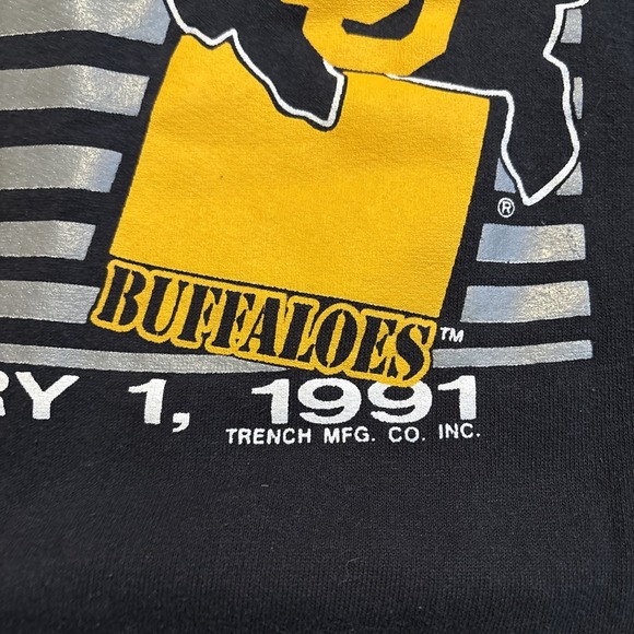 Vintage 1991 CU Buffs back To Back Crewneck Sweatshirt Colorado XL - Picture 4 of 5